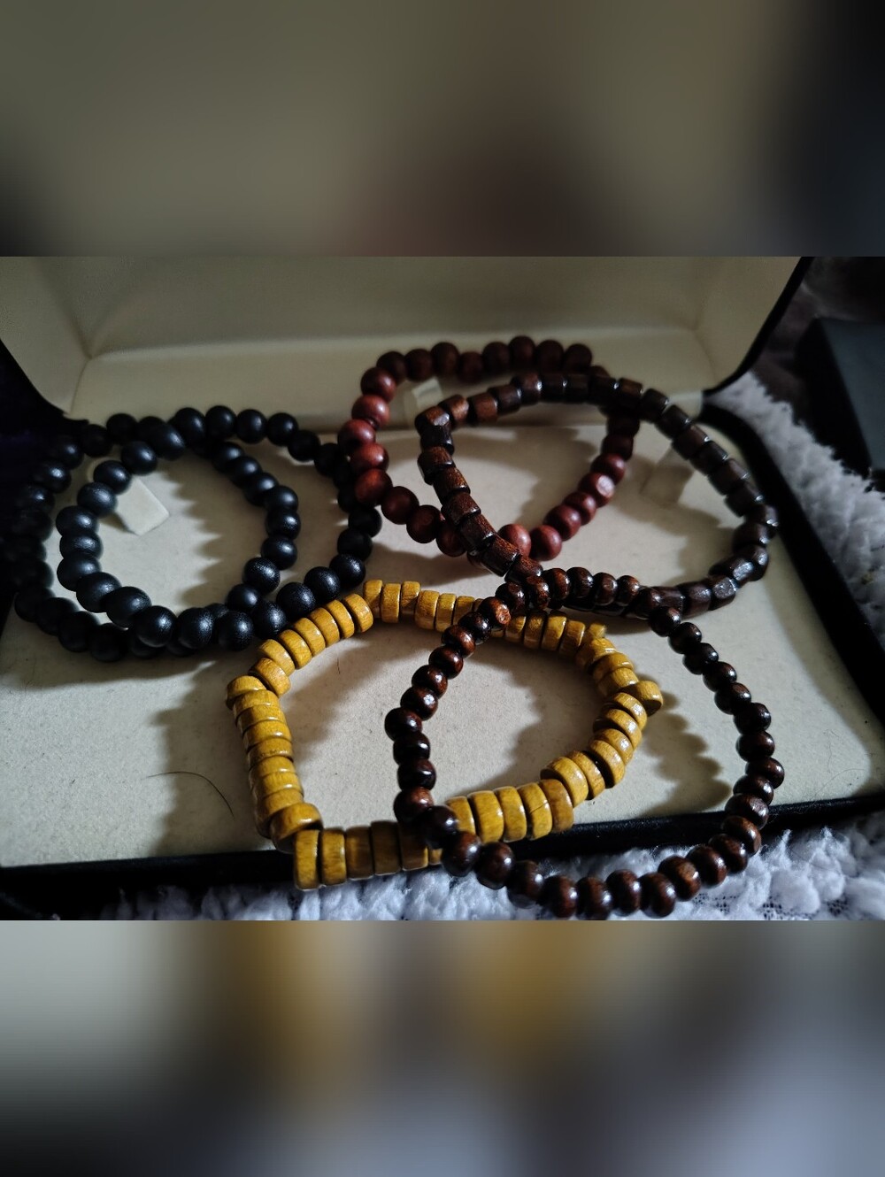 🚨Natural Wooden Bead Bracelet Stack - Set of 6🚨